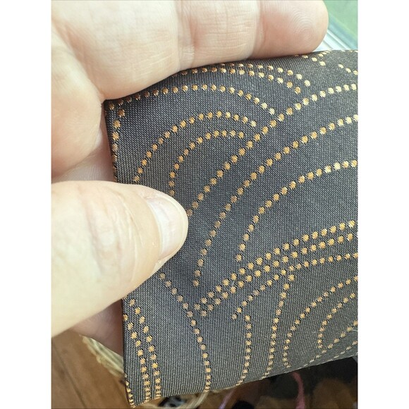 Valentino Tie 100 Percent Silk Brown Bronze Made in Italy - Picture 7 of 10